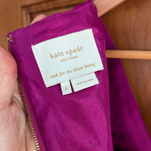 Kate Spade New York Silk Bow Midi Dress | Size 4 - Picture 3 of 6